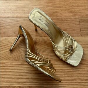 Call It Spring Metallic Gold Heels